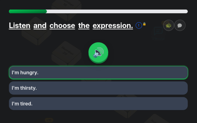 Listening question